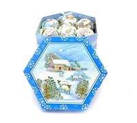 Gifts 4 All Occasions Limited SHATCHI-140-14 palline infrangibili per albero di Natale, 7 cm, FA007, multicolore