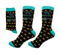 Gifts 4 All Occasions Limited SHATCHI Simply The Best (13, 16, 18, 21, 30, 40, 50, 60) - Calzini Unisex per lei e Lui