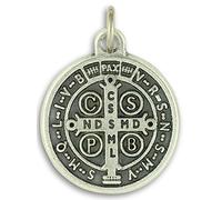 Gifts Catholic, Inc. - Medaglia di San Benedetto 3/4, protezione dalla devozione sacramentale del male, bue d'argento cattolica, confezione da 5