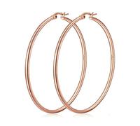 Gifts for Her - Orecchini a cerchio da donna, in argento Sterling S925, sottili, 2 mm, ipoallergenici, grandi, non si ossidano, leggeri, 20/30/40/50/60/70 mm, Argento sterling, Non pietra preziosa