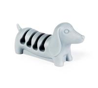 Gifts for Readers & Writers Kord Keeper, organizer per cavi telefonici da scrivania a forma di cane, colore grigio chiaro, clip per cavi, caricatore USB, organizer per cavi e gestione dei fili per