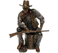 Gifts John Wayne 51284 - Statua in bronzo seduto su un tronco