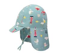 Gifts Treat Cappello da Sole per Bambino 100% Cotone, Cappelli da Spiaggia per Bambino con Protezione per Il Collo, Essenziali per L'Estate del Bambino, Animali Verdi, 1-3 Anni