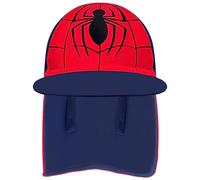 Gifts Treat Cappello da Sole Rosa UPF50+, Cappelli da Spiaggia per Bambini con Protezione per Il Collo, Cappellino da Piscina Estivo per Bambini, Cartone Animato Rosso, 6-8 Anni