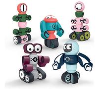 Gifts2U Simpatici giocattoli magnetici robot, 35 blocchi magnetici impilati liberamente decorare in soggiorno, comodino e bagno, 5, 6 …