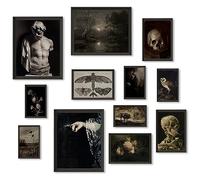 GIFTSFARM Dark Academia Wall Art and Posters - Strega, gotico, decorazione per la casa per Halloween camera da letto