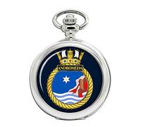 Giftshop UK Hms Andromeda, Reale Blu Scuro Orologio da Tasca