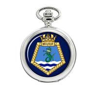 Giftshop UK Hms Belfast, Reale Blu Scuro Orologio da Tasca