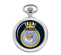 HMS Sea Rover Orologio Da Tasca Royal Navy, Quadrante Bianco, Quarzo
