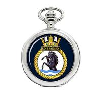 Giftshop UK Hms Unbroken, Reale Blu Scuro Orologio da Tasca