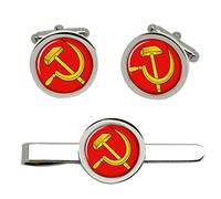 Giftshop UK Martello E Falce Gemelli E Fermacravatta Set