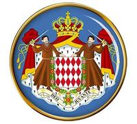 Giftshop UK Monaco Pin Badge, oro, 23mm diameter