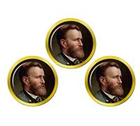 Giftshop UK President Ulysses S. Grant Set 3 Marcatori Palla da Golf Oro 18mm