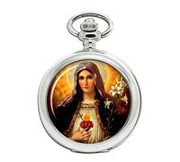 Giftshop UK Sacra Mamma Maria Sacra Cuore Orologio da Tasca Cacciatore