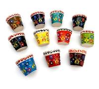 giftupstore Bomboniera per gli ospiti, set di vasi per piante grasse con etichette in legno per regali di addio al nubilato, elegante bomboniera di ritorno, vaso in ceramica per bomboniere baby shower
