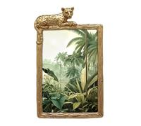 GIFTY GIFTY Cornice portafoto leopardata, 10,2 x 15,2 cm, per esposizione verticale su tavoli, perfetta per decorazioni per la casa, matrimoni, lauree o qualsiasi foto di pietra miliare (oro)