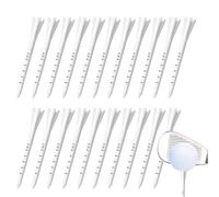 gifyym 20 tees da golf in plastica e bambù - dimensioni miste, lucchetto invernale durevole | bambù sostenibile Golff Teess e plastica bianca per tutte le condizioni atmosferiche | ecologico