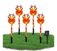 gifyym a LED - a catena natalizie | Decorazione natalizia per cortile, prato, casa, feste interne ed esterne | Pali paesaggistici con luce calda automatica