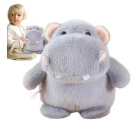 gifyym Animali di peluche ippopotamo - Grande giocattolo morbido realistico prostrato | personaggio abbraccio lungo coda texture morbida | accento decorativo per il relax della stanza dei