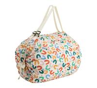 gifyym Borsa per la spesa pieghevole - Borse per la spesa riutilizzabili - Lavabile robusto organizer per supermercato, campeggio, vacanze, crociera e biancheria, Lettera, vedi descrizione