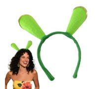 gifyym Cerchietto per costumi, fascia per Halloween, con orecchie - accessorio elastico per la testa con bordo dorato alla per signori e donne, per feste, cura della pelle e lavaggio del viso