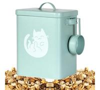 gifyym Contenitore per cibo per animali domestici, contenitore da 6 litri per cibo per cani, con cucchiaio, anti-umidità, sigillato, dispenser per soia, riso, cuccioli, gatti, coniglietti, topi