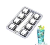 gifyym Cubetti di ghiaccio riutilizzabili, 8 pezzi riutilizzabili con pinze, cubetti di ghiaccio per whisky, per l'estate, vodka, liquore, vino, caffè, succo di limonata, birra, amanti del bourbon