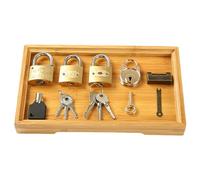 gifyym Lock and Key Toy - Set di blocco in legno educativo con chiavi - Regali per asta prescolare - Copper chiave MATTERIN