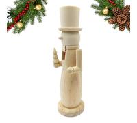 gifyym Ornamento In Legno Non Verniciato - Dipingi Il Soldatino Di Natale Fai-da-te | Figurina Artigianale Da 9,8 Pollici Per Il Soggiorno Con Caminetto E Decorazioni Per Ill Desktop 'A