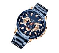 gifyym Orologi impermeabili da Uomo, Business Smart Watch per Uomini,Microseconde Chronograph Watch - Gioielli di, Data di Calendario Classico Banda Meccanica per Compleanni, Nuovo, oro, Se