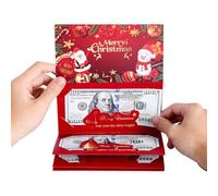 gifyym Regali Di Denaro Di Natale - 72x9 Cm Card Cash Cash With Red Loop | Per Bambini, Genitori, Nonni, Amici E Ospiti | Regali Di Natale, Capodanno E Di Compleanno, Stockfü