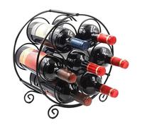 gifyym Scaffale per vino - Mensola in metallo con capacità di 7 bottiglie, supporto per vino da tavolo | Organizzazione per la casa soggiorno cucina bar dispensa e feste