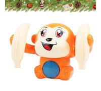 gifyym Scimmia - Scimmia Giocattolo Musicale | Nuovo Giocattolo Scima Elettrico Con Banane | Giocatolo Musicale Per Bambini Con Controllo Vocale Che Parla E Ruota A 360° (ABS, 13x8x9 Cm)