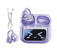 gifyym Touchscreen Earbuds - Wireless Earbuds With Screen | AI Translation Sports Clip | Noise Cancelling Waterproof Clip Earplugs For Travel Outdoor 50mAh 300mAh Type-C PC ABS 6.2x6.2x2.7cm 54g