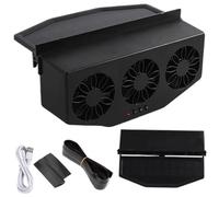 gifyym Ventola di scarico solare per auto, ventilatore auto solare con ricarica USB 1200 mAh, per auto, SUV e camper