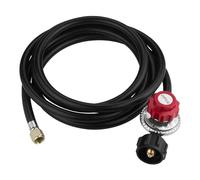GIFZES Regolatore di propano facile da usare Qcc1/1 Tipo Tubo regolabile con Qcc-1 ad alta pressione 0-20 Psi bruciatore a gas Stufa Riscaldatore Turchia Friggitrice BBQ Campeggio Sicurezza Nero