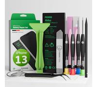 GIGA Fixxoo® Handy - Kit di riparazione della batteria per iPhone 13, con kit di strumenti e istruzioni (lingua italiana non garantita), capacità della batteria originale, batteria di ricambio per un