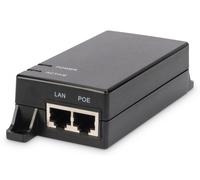 DIGITUS Iniettore PoE - IEEE802.3af - Gigabit Ethernet - 15,4 Watt - max. 48 Volt - pin di alimentazione 4/5(+) e 7/8(-)