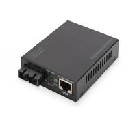 DIGITUS DN-82150 - Convertitore multimediale, Gigabit Ethernet, RJ45/SC Duplex, PoE