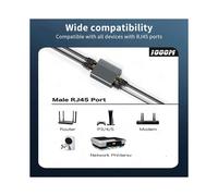 Gigabit Ethernet Rj45 Splitter LAN Gigabit Extension Adapter 1000Mbps Connector 1 to 2 for PC Laptop TVBox Router