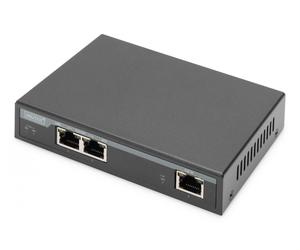 Gigabit PoE Indoor Extender, 2-port, 60W 100m extension, cascadable, self powered