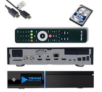 GigaBlue UHD Quad 4K Pro 2X FBC DVB-S2 Twin Sat Receiver con Dual Core CPU, E2 Linux OS, 4GB RAM, 8GB eMMC, Bluetooth 5.4, H.265, 1200Mbit WLAN, 3x USB 3.0, HTS e-com cavo HDMI + HDD da 2TB