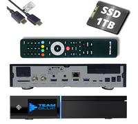 GigaBlue UHD Quad 4K Pro 2X FBC DVB-S2 Twin Sat Receiver con Dual Core CPU, E2 Linux OS, 4GB RAM, 8GB eMMC, Bluetooth 5.4, H.265, 1200Mbit WLAN, 3x USB 3.0, HTS e-com cavo HDMI + 1TB SSD