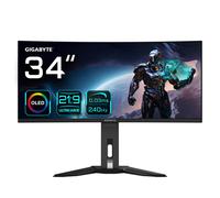GIGABYTE Monitor da gioco curvo OLED WQHD MO34WQC2 da 34” - 3440x1440 (WQHD), 240Hz, 0.03ms, KVM, 250 cd/m², FreeSync Premium