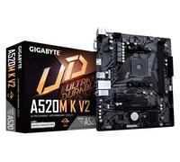 GIGABYTE Scheda madre A520M K V2 - Supporta CPU AMD Ryzen serie 5000 AM4, fino a 5100MHz DDR4 (OC), PCIe Gen3 x4 M.2, LAN GbE, USB 3.2 Gen 1