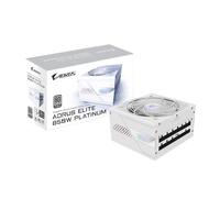 AORUS ELITE P850W ICE Alimentatore - PCIe 5.0, 80 PLUS Platinum, Design completamente modulare, Ventola da 120 mm, Compatibile con ATX 3.0, Spina EU, Alimentatore PC bianco, 80 PLUS Platinum, Design c