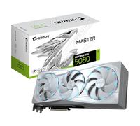 GIGABYTE AORUS GeForce RTX 5080 MASTER ICE 16G Scheda Grafica - 16GB GDDR7, 256 bit, PCI-E 5.0, 2805MHz Core Clock, 3 x DP 2.1a, 1 x HDMI 2.1b, NVIDIA DLSS 4, GV-N5080AORUSM ICE-16GD