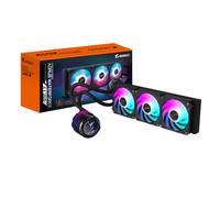 Ventola per PC GIGABYTE Dissipatore a liquido CPU AORUS WATERFORCE X II 360 AIO - 3 ventole ARGB da 120 mm, LCD colori, meccanismo di interblocco magnetico, DAISY-CHAIN, compatibile con Intel LGA 1700 e AMD AM5, garanzia 6 anni [GP-AORUS 360]