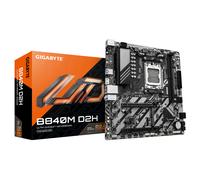 GIGABYTE B840M D2H Scheda madre - CPU AMD Ryzen 9000, VRM a 5+2+2 fasi, fino a 7600 MHz DDR5, 1xPCIe 4.0 + 1xPCIe 3.0 M.2, LAN 2.5GbE, USB 3.2 Gen 1
