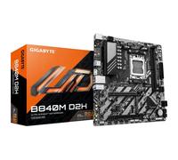 GIGABYTE B840M D2H Scheda madre - CPU AMD Ryzen 9000, VRM a 5+2+2 fasi, fino a 7600 MHz DDR5, 1xPCIe 4.0 + 1xPCIe 3.0 M.2, LAN 2.5GbE, USB 3.2 Gen 1